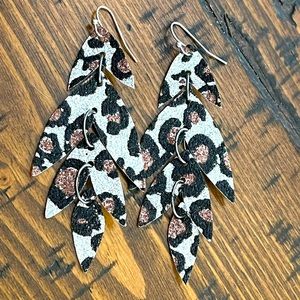 HANDMADE Gorgeous Dangle Glitter earrings!!